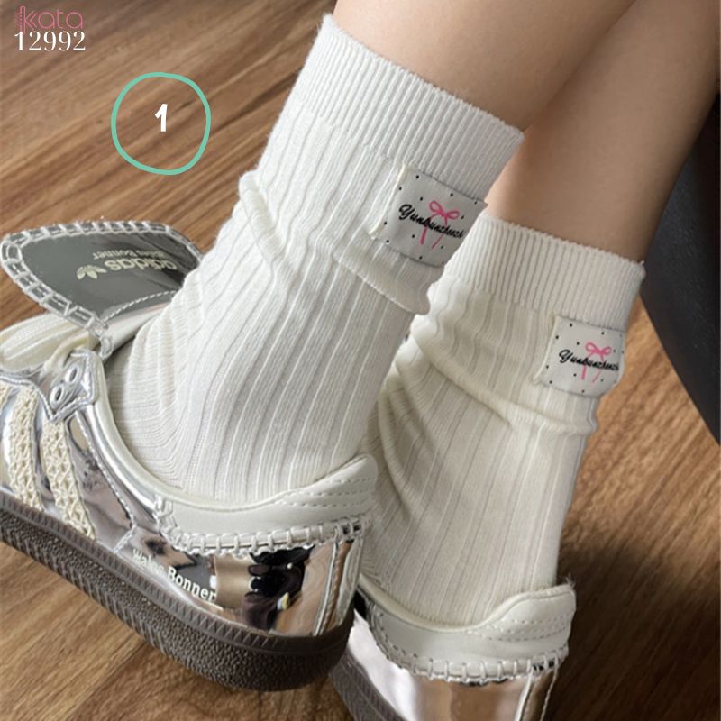 Tất cotton bông mềm mịn,vớ giữa bắp chân chất lượng cao 12992