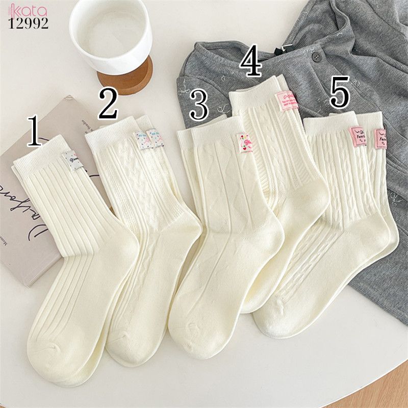 Tất cotton bông mềm mịn,vớ giữa bắp chân chất lượng cao 12992