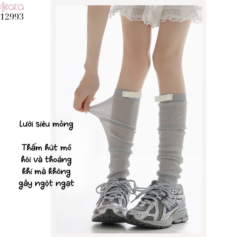 Tất ruy băng siêu mỏng vải bông mềm mịn,vớ bắp chân thấm hút mồ hôi thoáng khí 12993