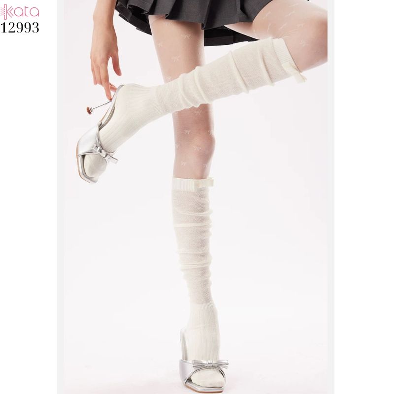 Tất ruy băng siêu mỏng vải bông mềm mịn,vớ bắp chân thấm hút mồ hôi thoáng khí 12993