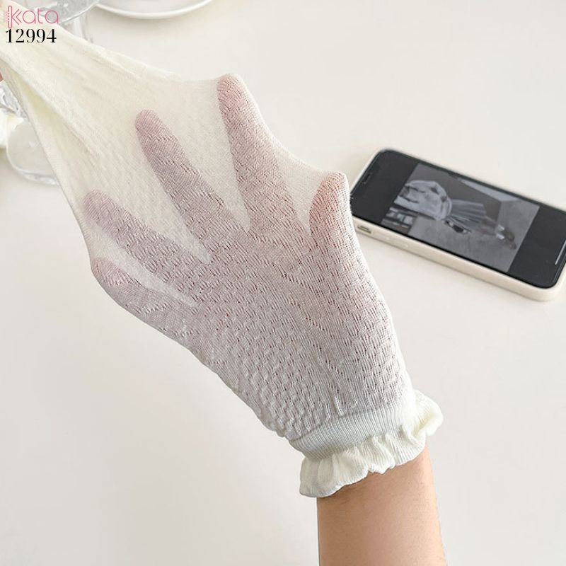 Tất ren bông mềm mịn,vớ trắng JK mùa hè lưới mỏng không đường may 12994