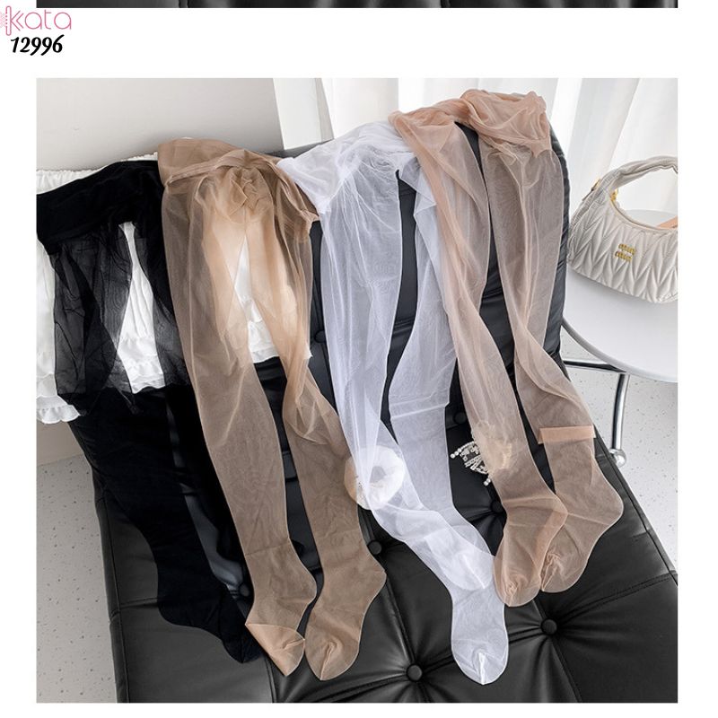 Quần tất đai trơn cotton,nude, siêu mỏng, chống vướng, không tuột, vớ da lụa đen mỏng xuân hè nữ 12996