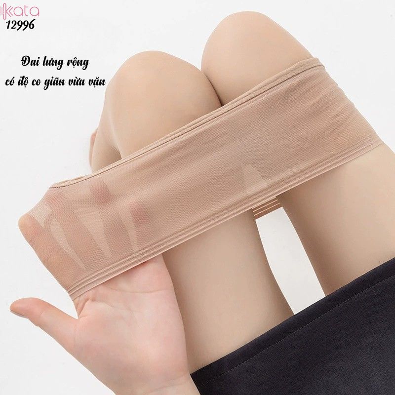 Quần tất đai trơn cotton,nude, siêu mỏng, chống vướng, không tuột, vớ da lụa đen mỏng xuân hè nữ 12996