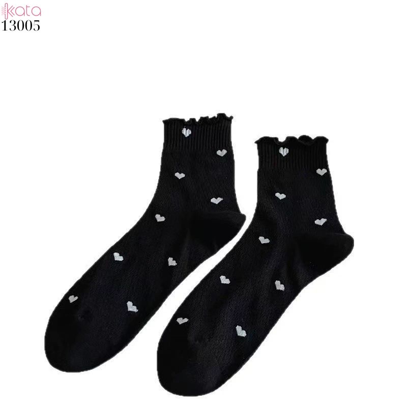 Tất lưới thoáng khí mùa hè,vớ mỏng ren viền nấm dễ thương 13005