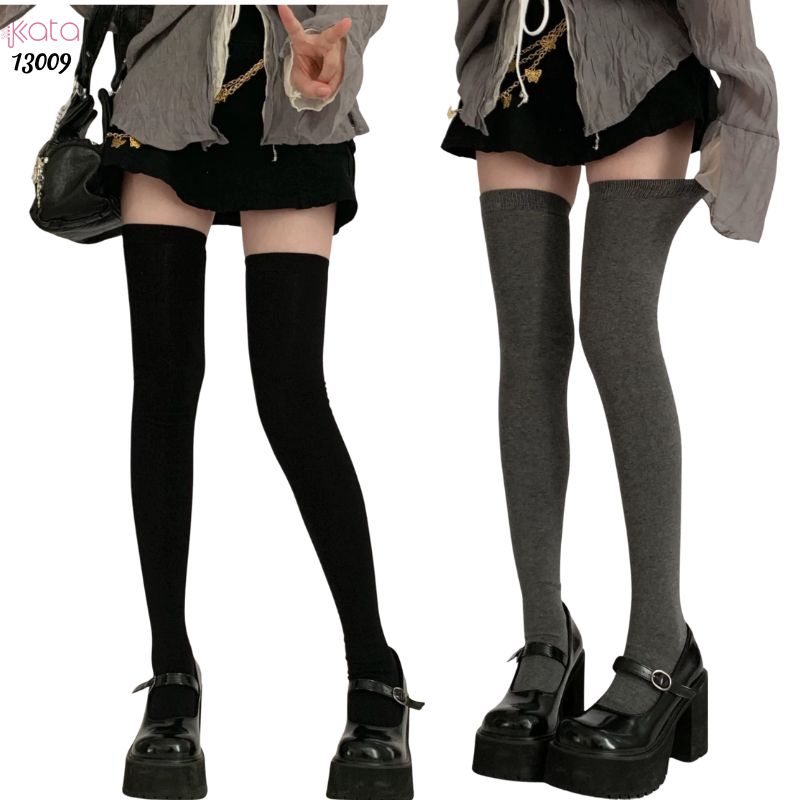Tất cao đến gối dày dặn mùa xuân thu, vớ JK giảm mỡ chân, tất yoga cổ cao bảo vệ đầu gối 13009