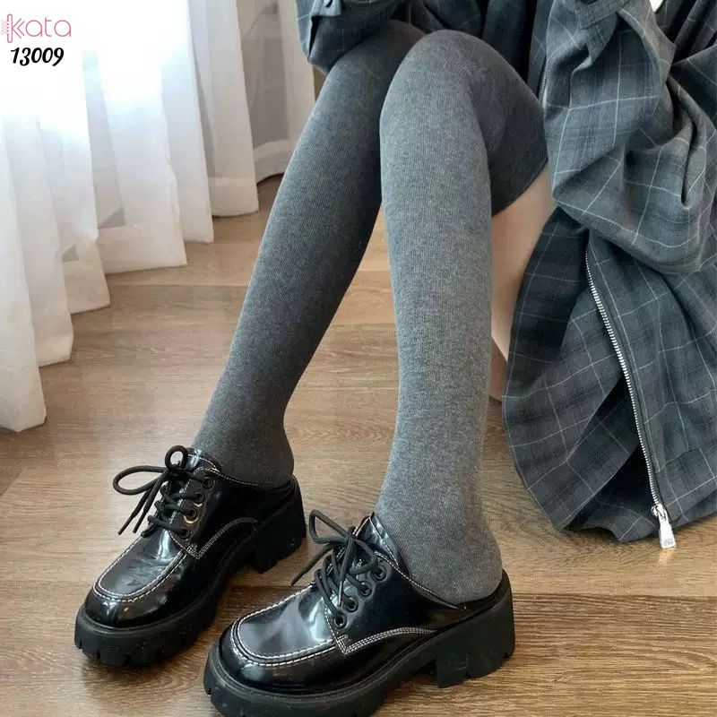 Tất cao đến gối dày dặn mùa xuân thu, vớ JK giảm mỡ chân, tất yoga cổ cao bảo vệ đầu gối 13009