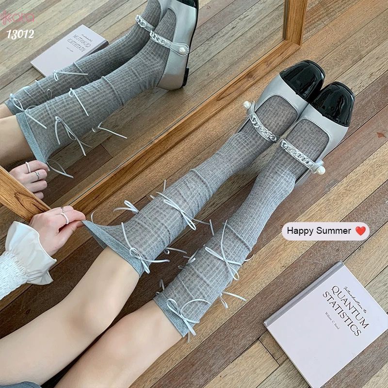 Tất nơ mỏng mùa hè,vớ phong cách bale vải cotton chất lượng 13012