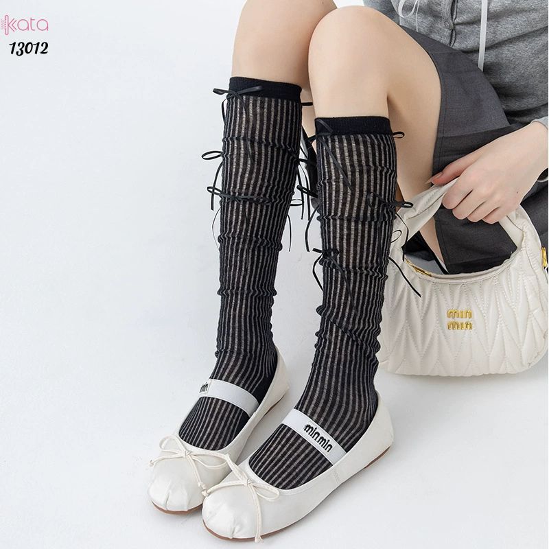 Tất nơ mỏng mùa hè,vớ phong cách bale vải cotton chất lượng 13012