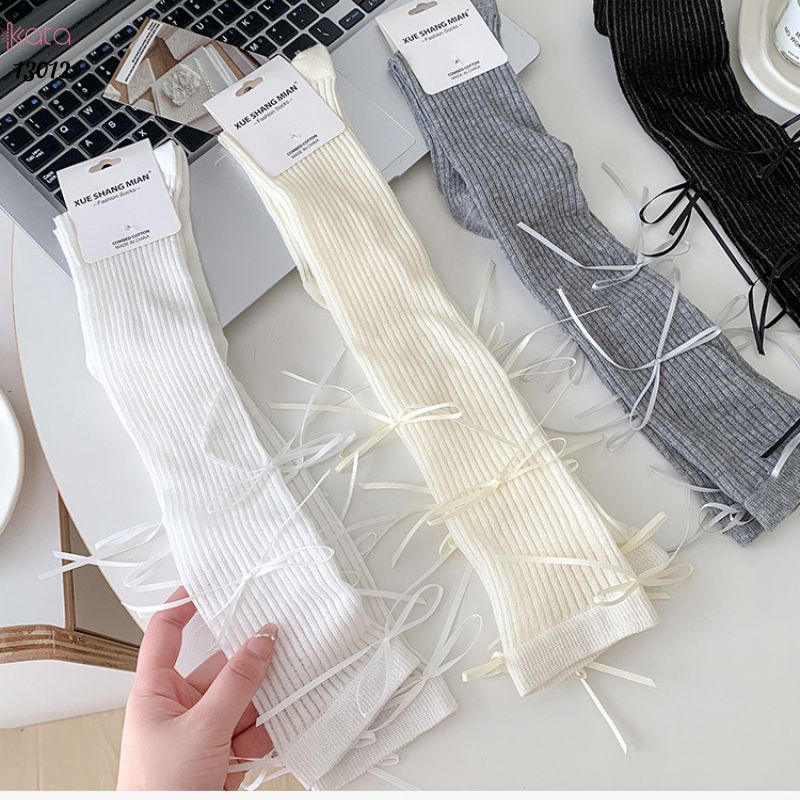 Tất nơ mỏng mùa hè,vớ phong cách bale vải cotton chất lượng 13012