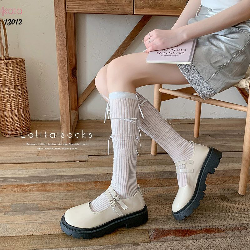 Tất nơ mỏng mùa hè,vớ phong cách bale vải cotton chất lượng 13012