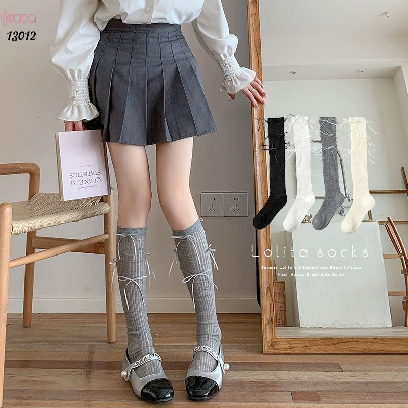 Tất nơ mỏng mùa hè,vớ phong cách bale vải cotton chất lượng 13012