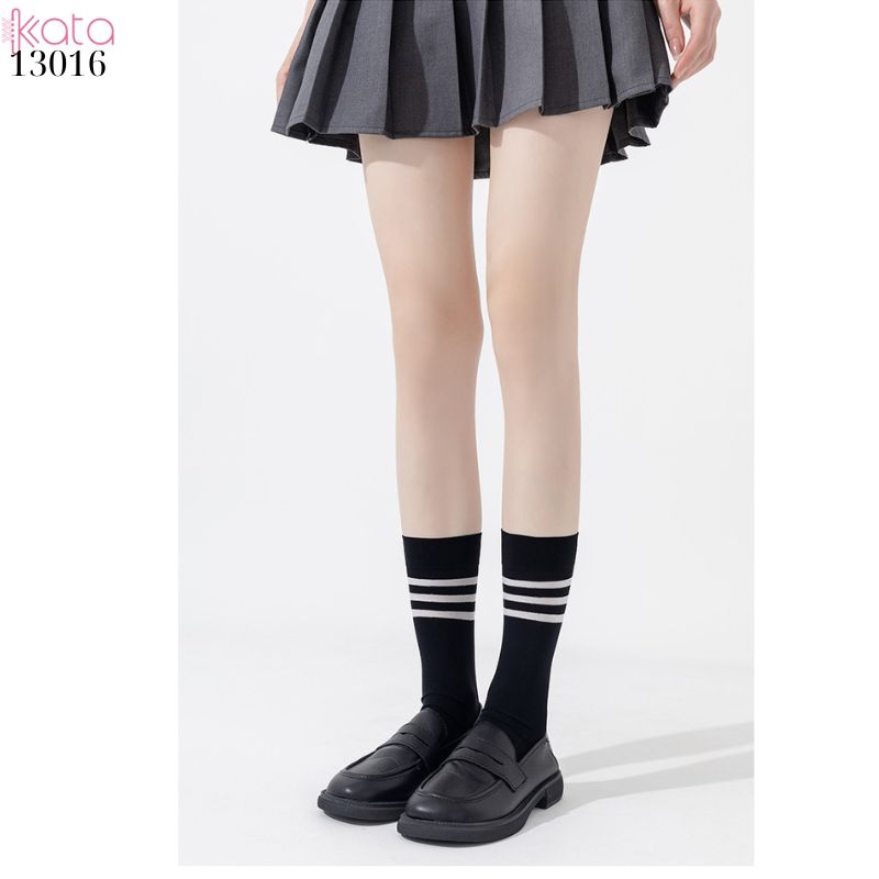 Tất bắp chân nhung co giãn vải chất lượng tốt thấm hút mồ hôi,tất nhung JK phong cách học sinh, sinh viên 13017