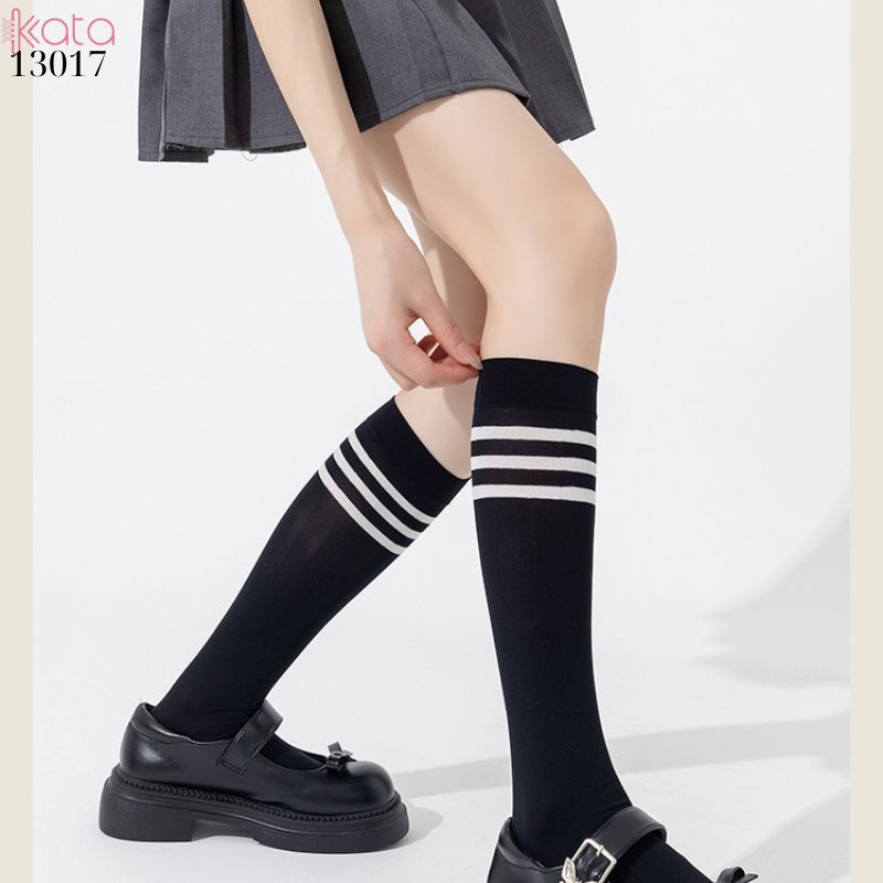 Tất bắp chân nhung co giãn vải chất lượng tốt thấm hút mồ hôi,tất nhung JK phong cách học sinh, sinh viên 13017