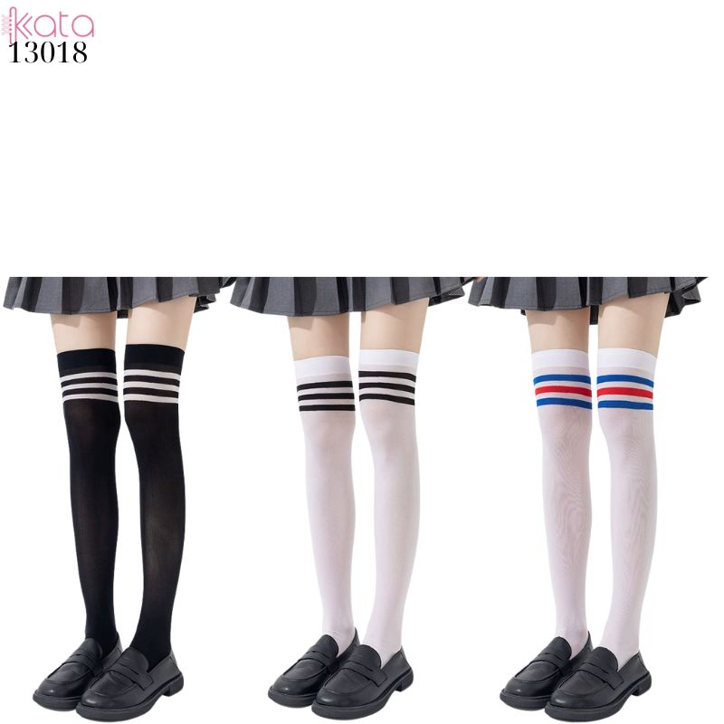 Tất bắp chân nhung co giãn vải chất lượng tốt thấm hút mồ hôi,tất nhung JK phong cách học sinh, sinh viên 13017