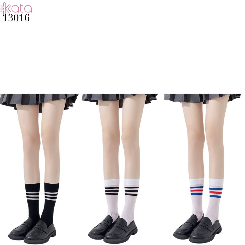 Tất bắp chân nhung co giãn vải chất lượng tốt thấm hút mồ hôi,tất nhung JK phong cách học sinh, sinh viên 13017
