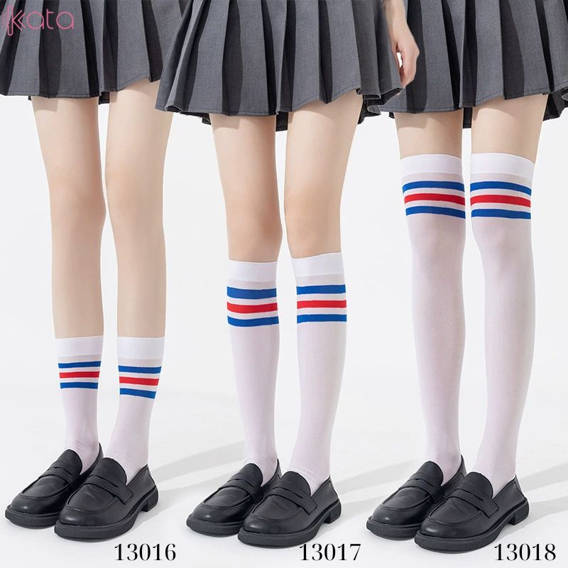 Tất bắp chân nhung co giãn vải chất lượng tốt thấm hút mồ hôi,tất nhung JK phong cách học sinh, sinh viên 13017