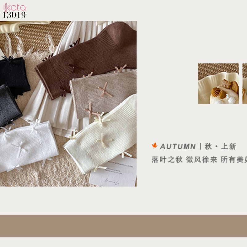 Tất bông vải chất lượng tốt thấm hút mồ hôi,vớ ống giữa lolita retro 13019