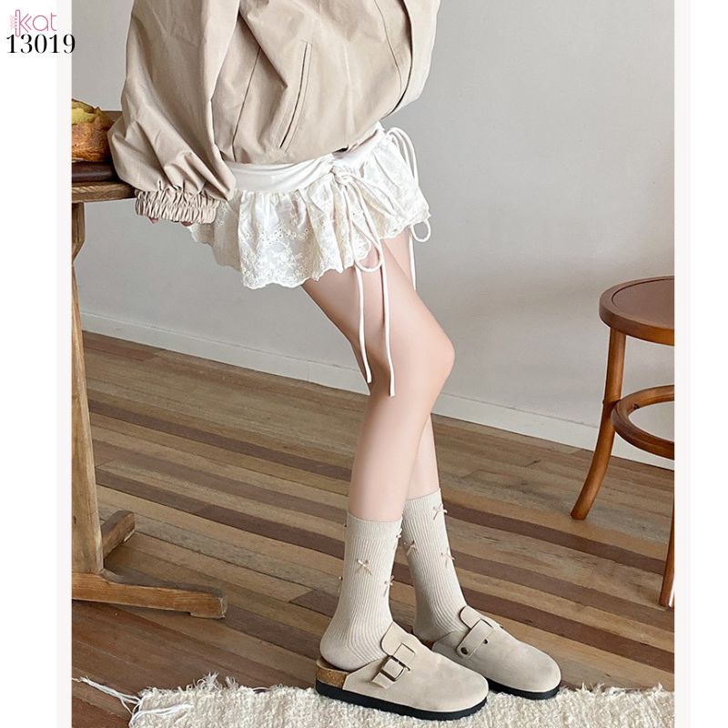 Tất bông vải chất lượng tốt thấm hút mồ hôi,vớ ống giữa lolita retro 13019