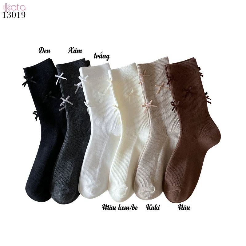 Tất bông vải chất lượng tốt thấm hút mồ hôi,vớ ống giữa lolita retro 13019