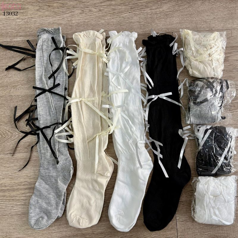 Tất nơ bắp chân mùa xuân thu phong cách preppy JK 13032