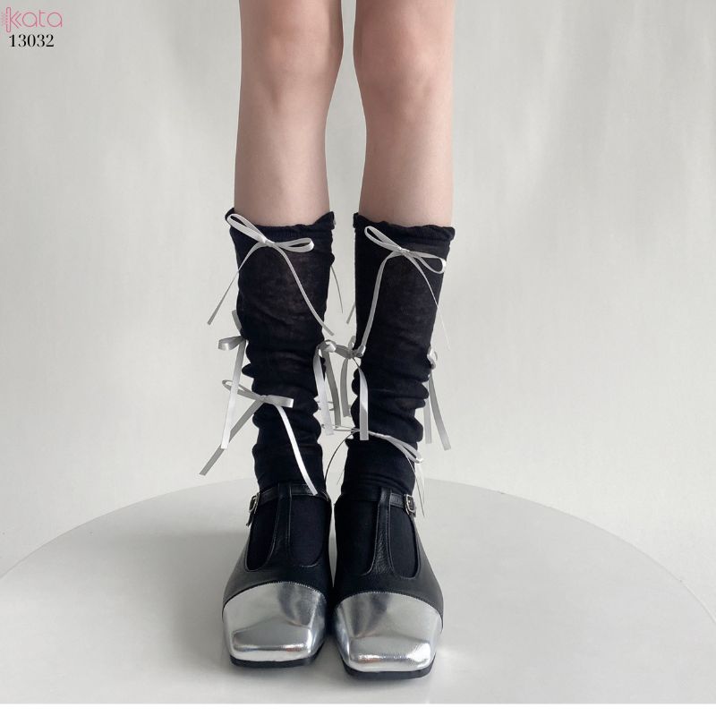 Tất nơ bắp chân mùa xuân thu phong cách preppy JK 13032