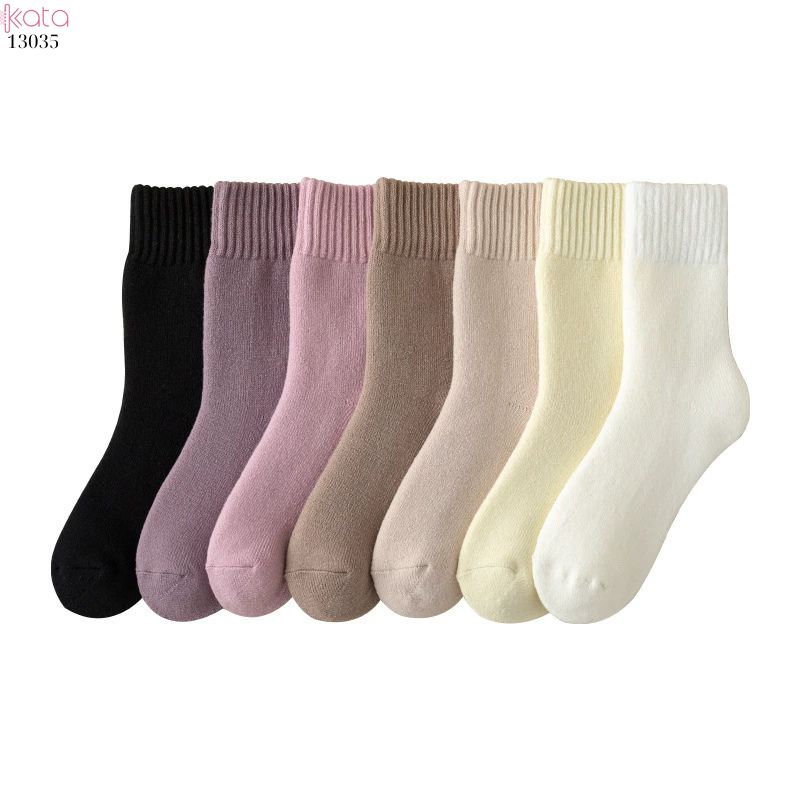 Vớ len lông cừu ấm áp dành cho phụ nữ mùa thu và mùa đông, vớ lông cừu dày để ngủ và vớ sàn ấm áp 13035