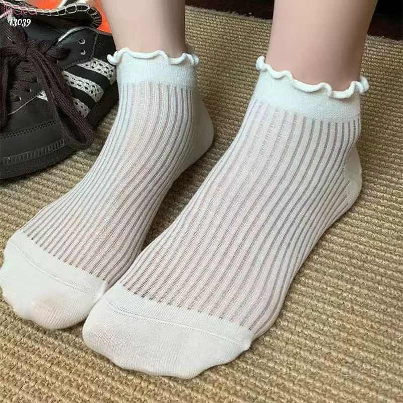 Tất ngắn mùa hè,vớ viền ren mỏng thoáng mát 13039