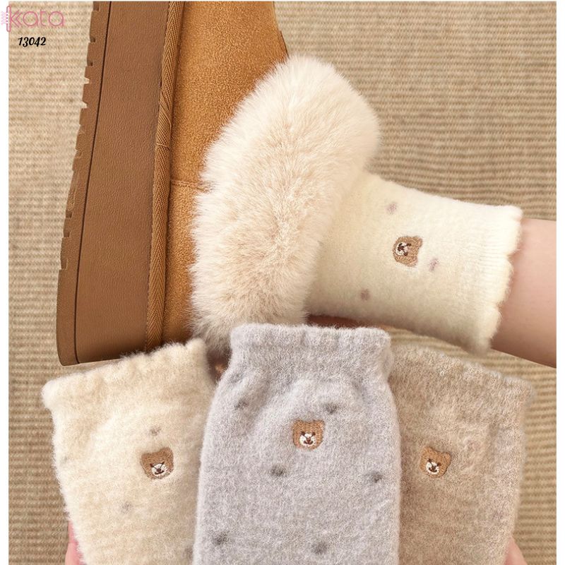 Tất nhung dày mùa thu và mùa đông ấm áp,vớ ngủ ấm áp giữa bắp chân 13042