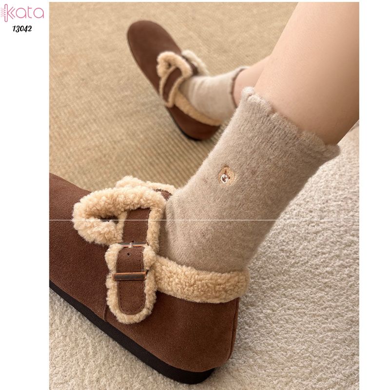 Tất nhung dày mùa thu và mùa đông ấm áp,vớ ngủ ấm áp giữa bắp chân 13042