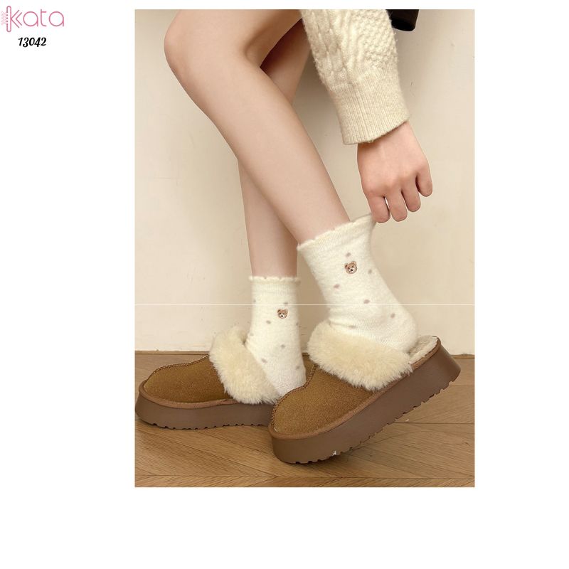 Tất nhung dày mùa thu và mùa đông ấm áp,vớ ngủ ấm áp giữa bắp chân 13042