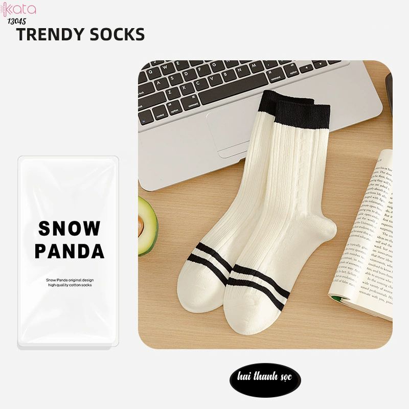 Tất bông thu đông thoải mái và thấm hút mồ hôi, tất cotton đa năng dành cho sinh viên, vớ thể thao thông thường 13045