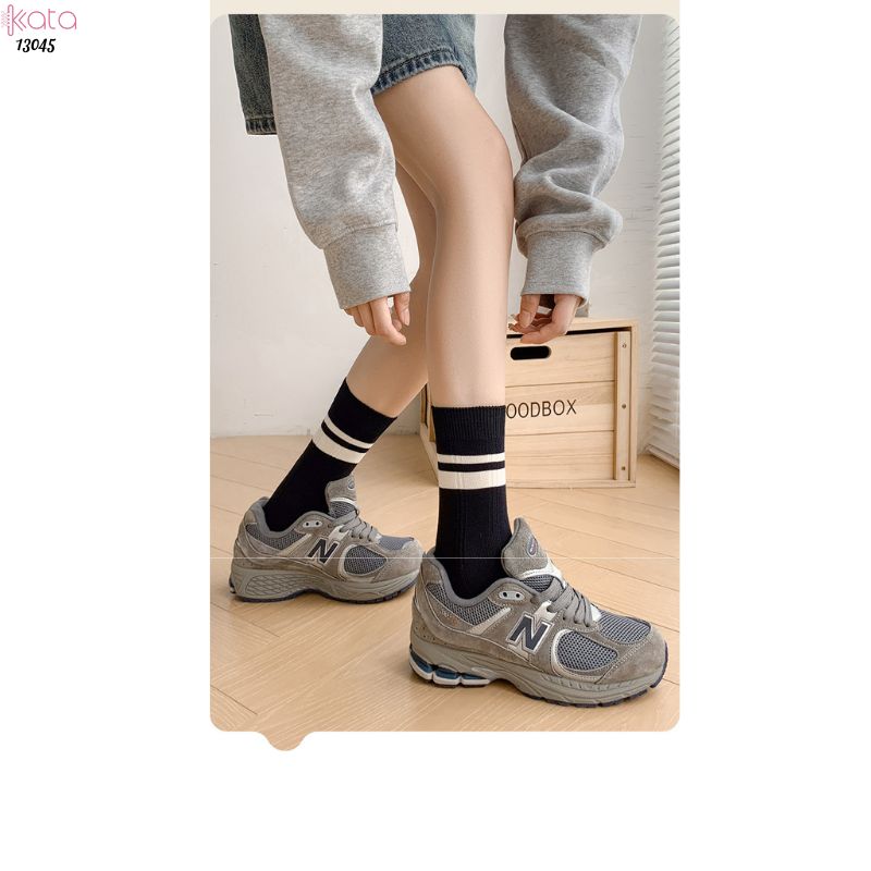 Tất bông thu đông thoải mái và thấm hút mồ hôi, tất cotton đa năng dành cho sinh viên, vớ thể thao thông thường 13045