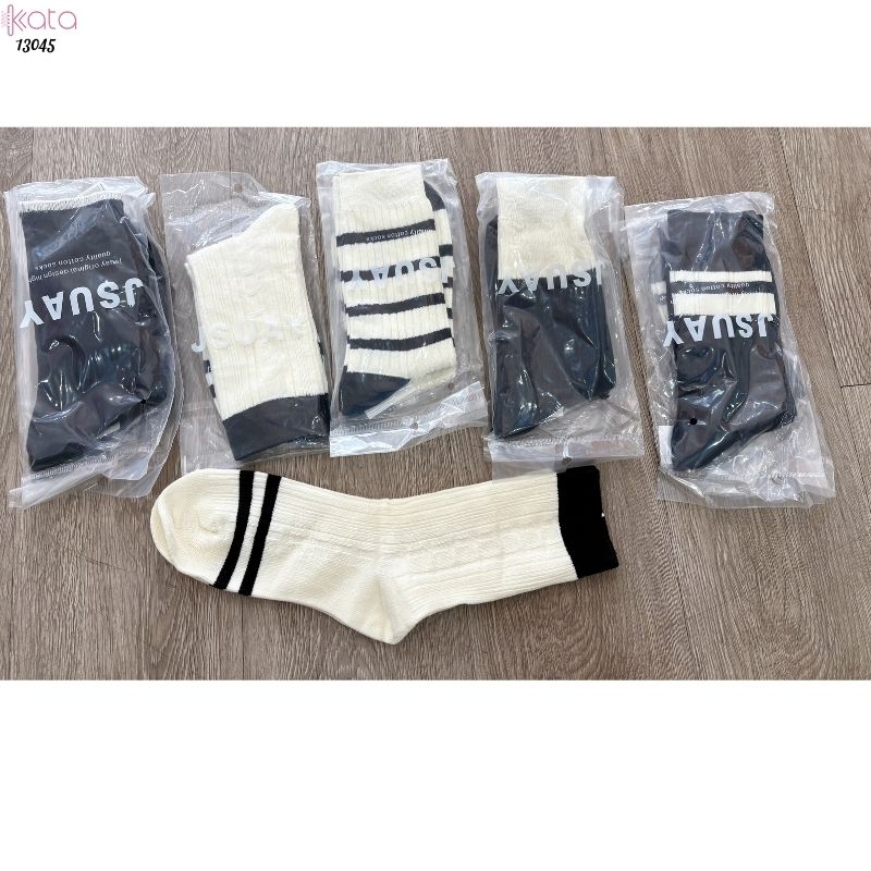Tất bông thu đông thoải mái và thấm hút mồ hôi, tất cotton đa năng dành cho sinh viên, vớ thể thao thông thường 13045