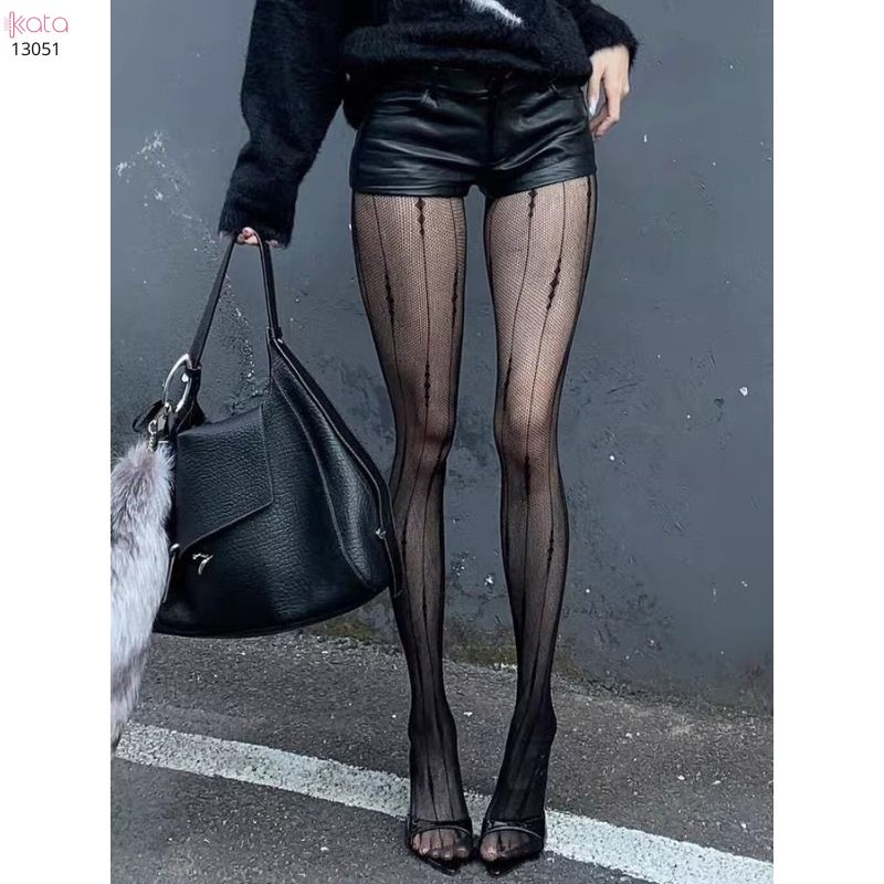 Quần tất lưới cá tính,họa tiết hình học phong cách Nhật Bản 13051