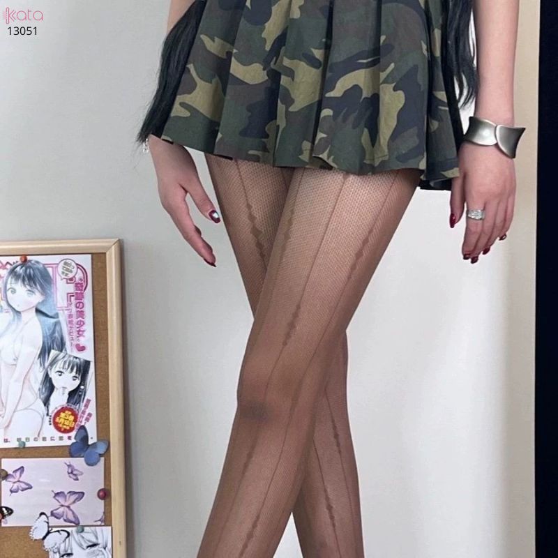 Quần tất lưới cá tính,họa tiết hình học phong cách Nhật Bản 13051