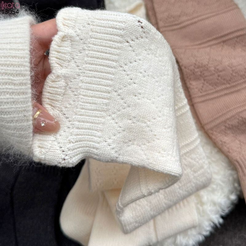 Tất len ấm thu đông,vớ bắp chân đi bốt phong cách cổ điển Nhật Bản 13054