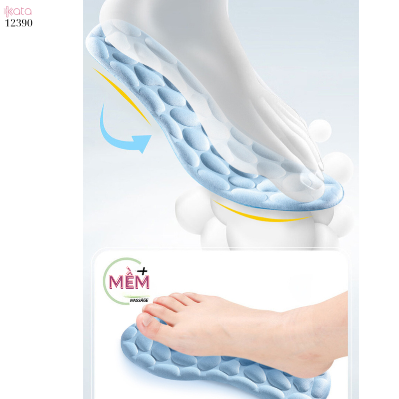 Đế lót giày siêu mềm,chống đau,thoáng khí,đứng lâu không mỏi,thấm hút mồ hôi Nam Nữ 12390