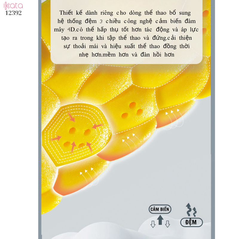 Lót giày đứng lâu không mỏi,siêu mềm,thoáng khí,thấm hút mồ hôi Nam&Nữ 12392